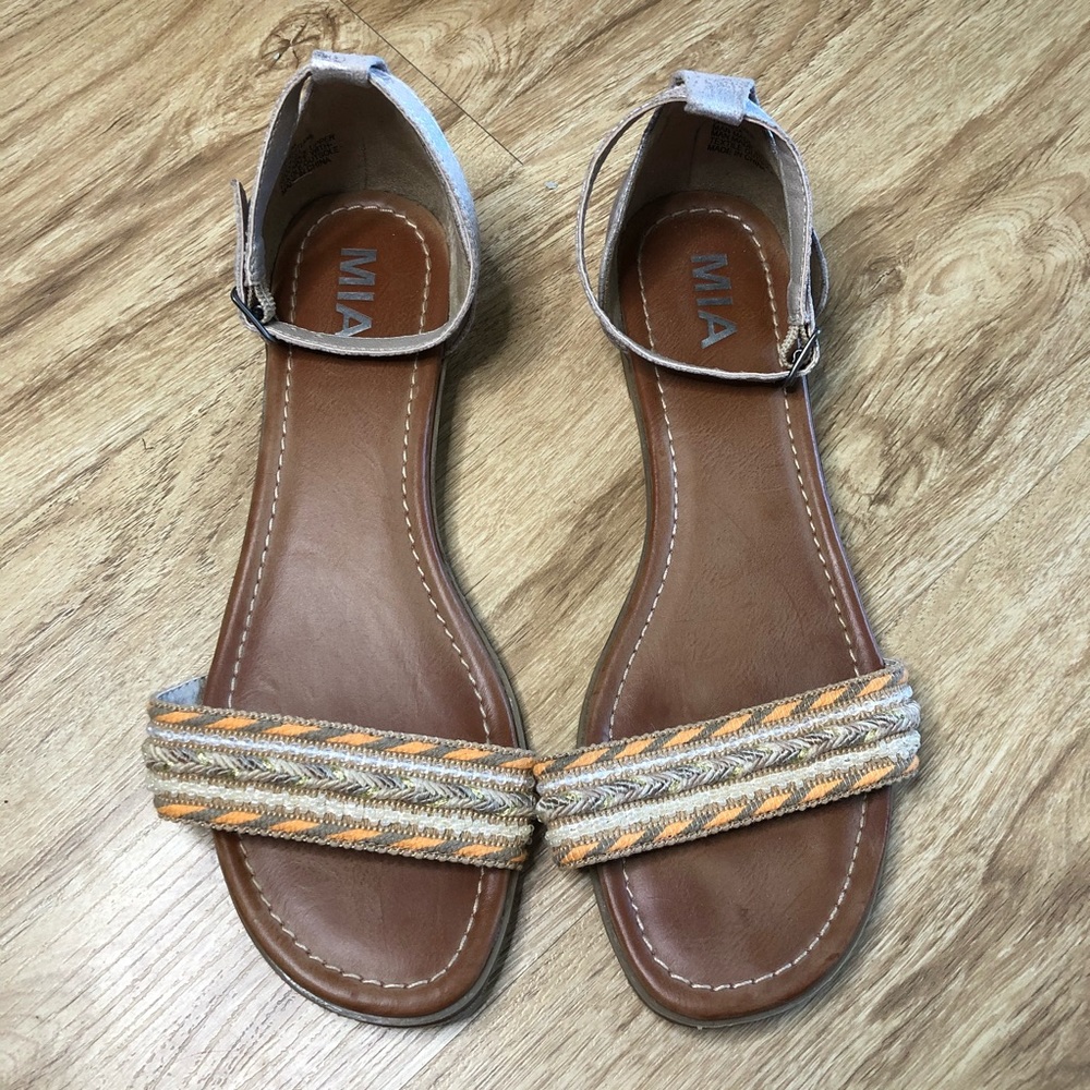 Mia Flat Beaded Sandals